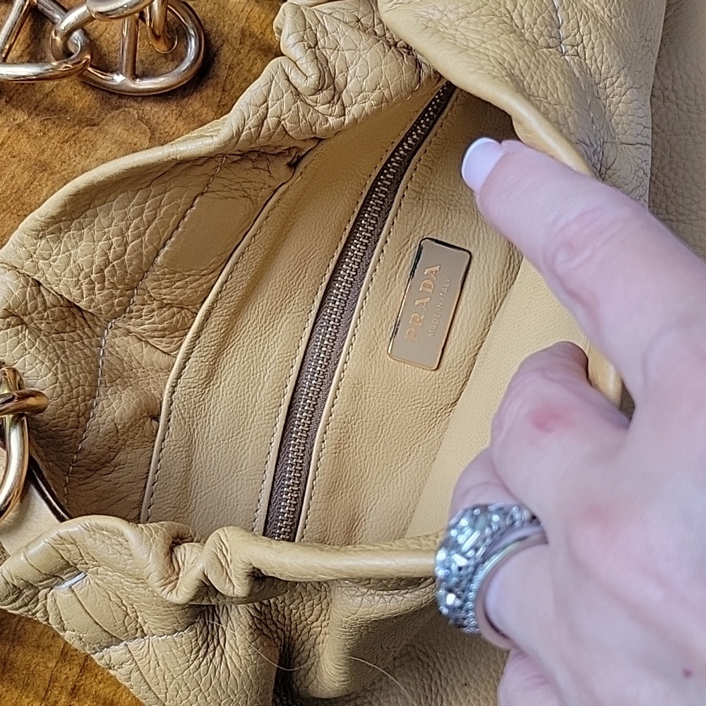 PRADA VINTAGE HEAVY CHAIN SHOULDER BAG - Picture 7 of 13